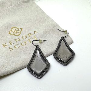 Kendra Scott gunmetal drop earrings